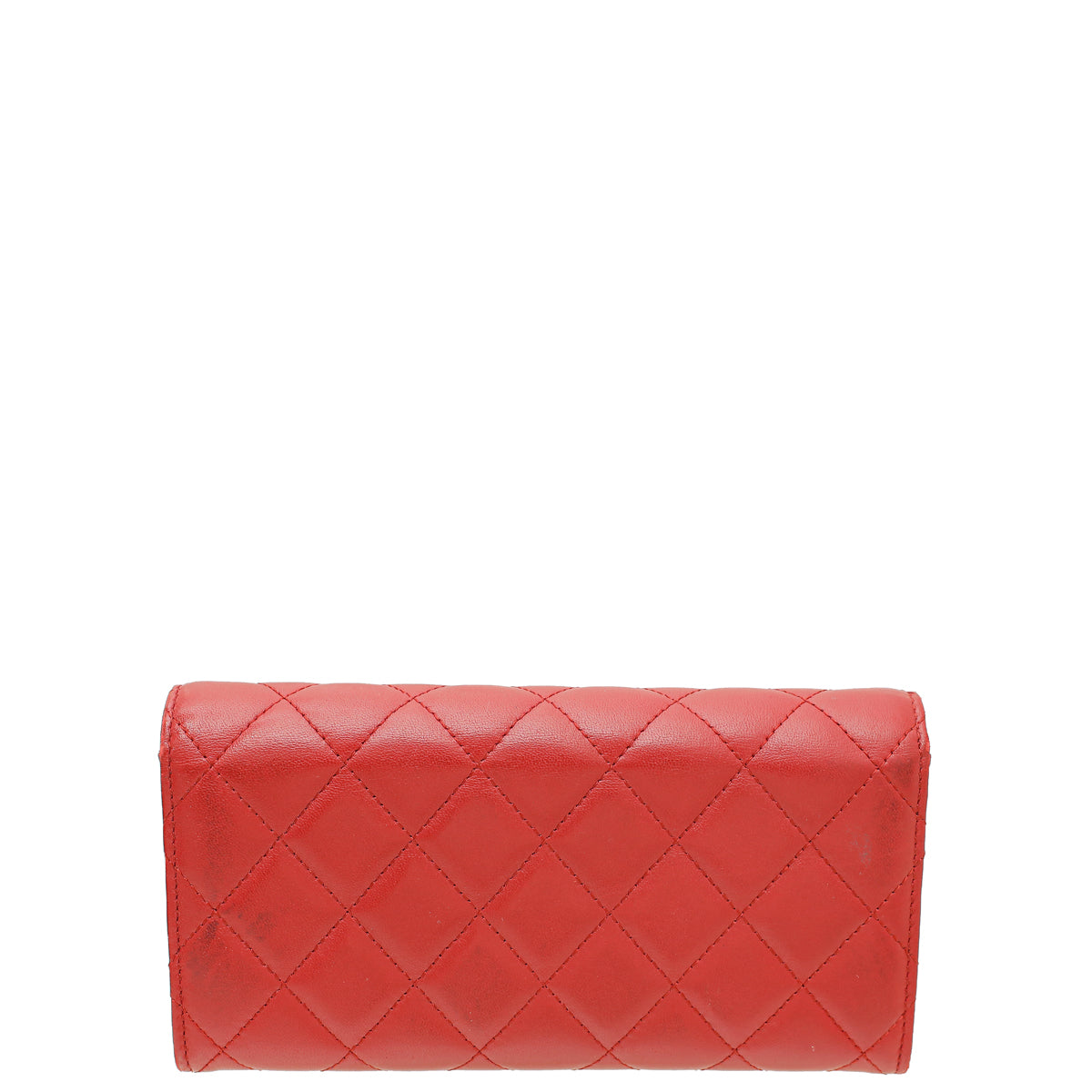 Chanel Red CC Classic Long Flap Wallet-Chanel-THE CLOSET
