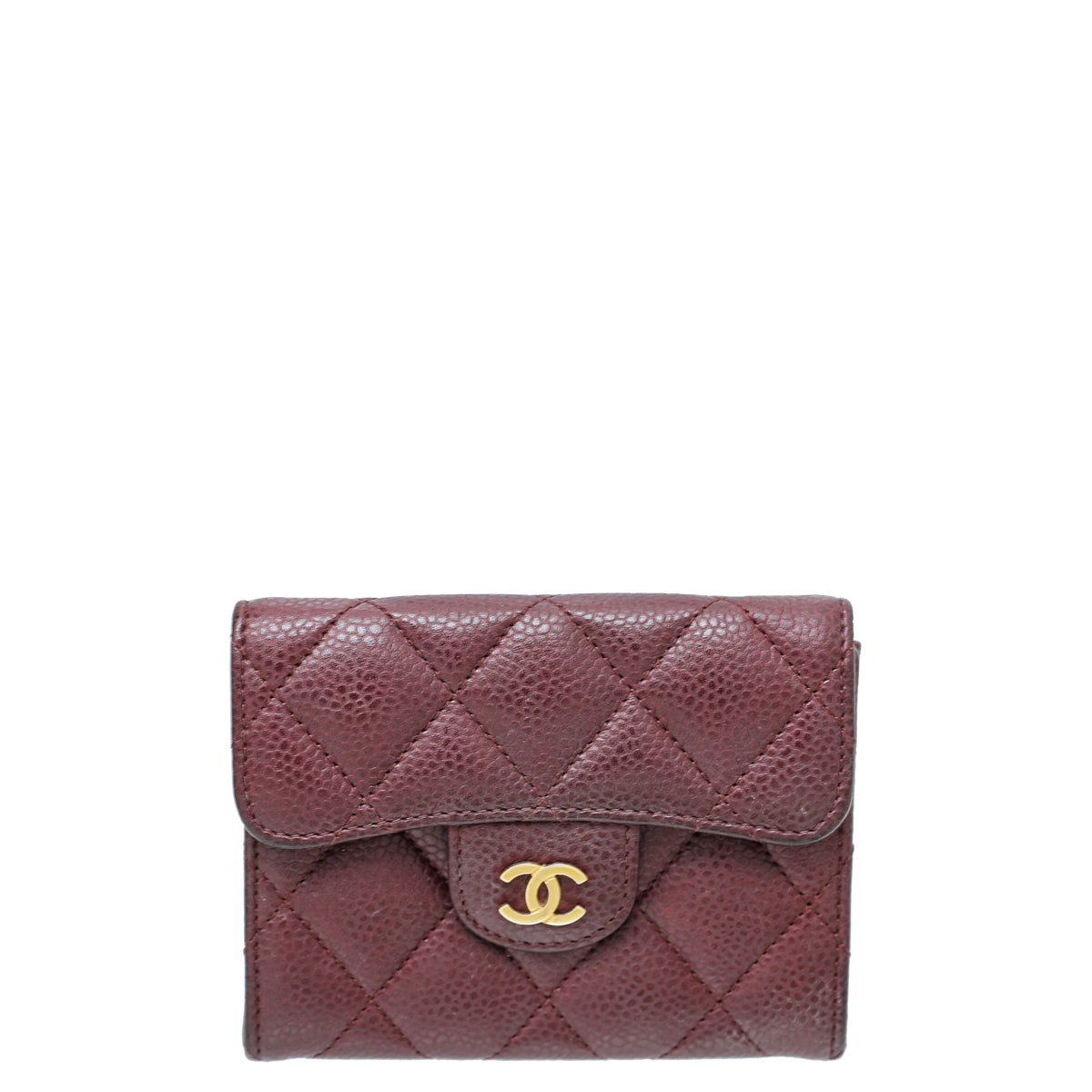 Chanel Burgundy Classic Small Wallet-Chanel-THE CLOSET
