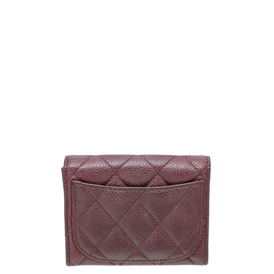 Chanel Burgundy Classic Small Wallet