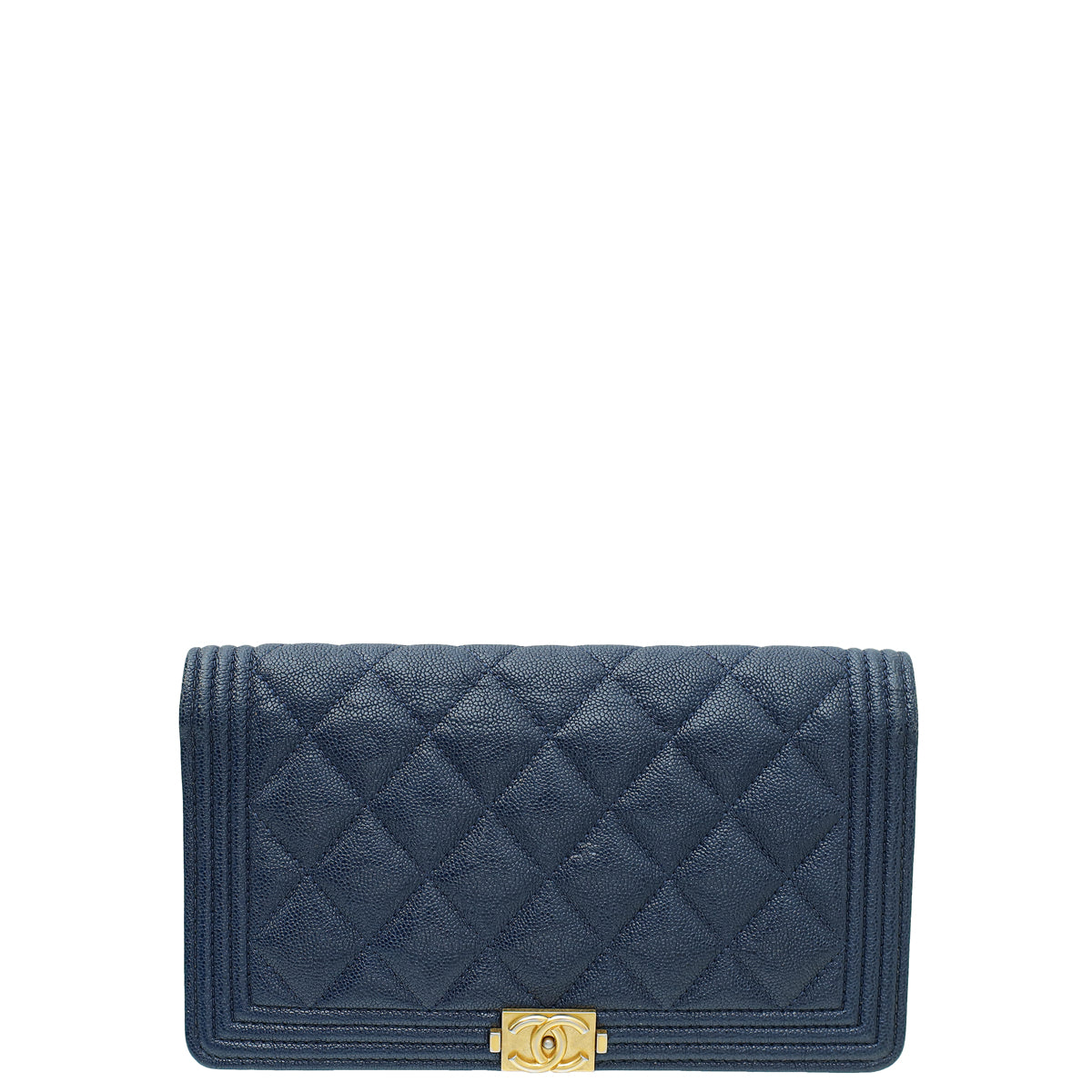 Chanel Navy Blue Le Boy Yen Wallet-Chanel-THE CLOSET