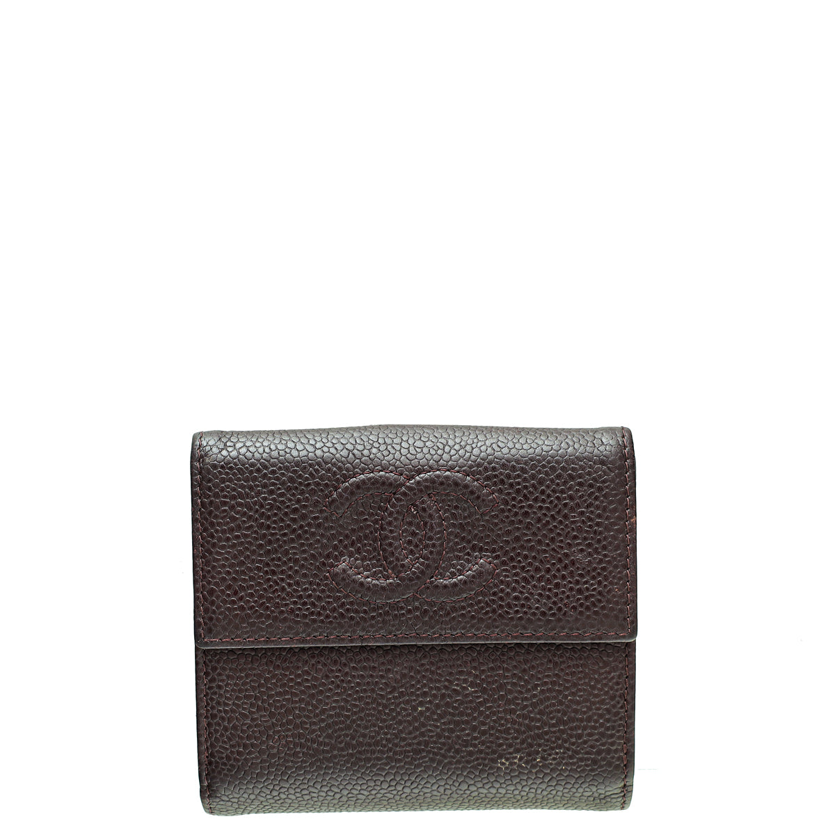 Chanel Burgundy CC Timeless Small French Wallet-Chanel-THE CLOSET