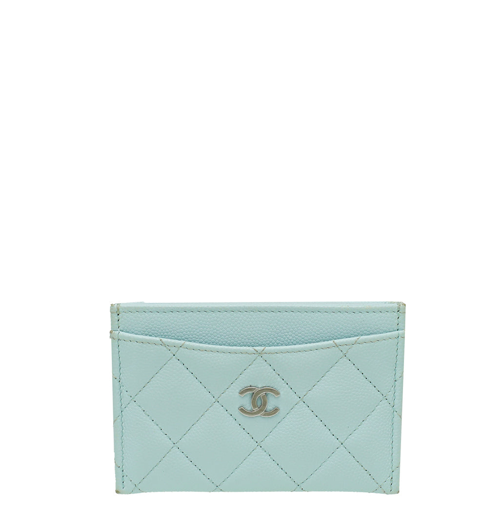 Chanel Sky Blue CC Classic Card Holder-Chanel-THE CLOSET