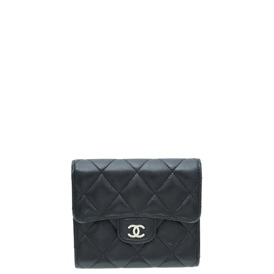 Chanel Black CC Classic Small Flap Wallet – The Closet