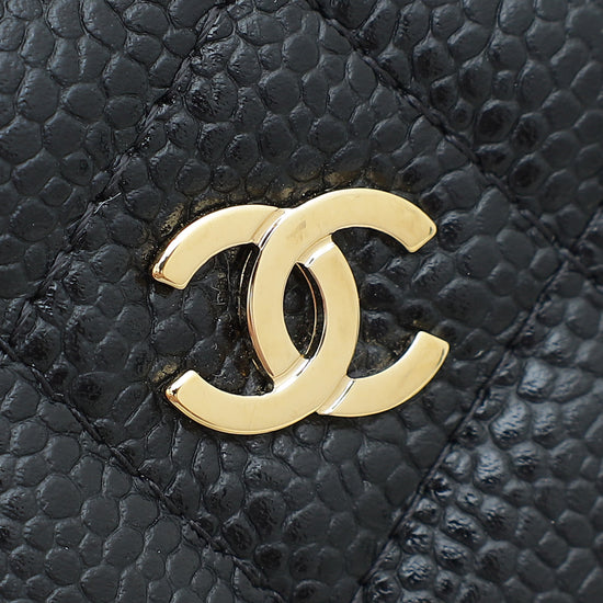 Chanel Black CC Classic Zip Small Coin Purse Wallet