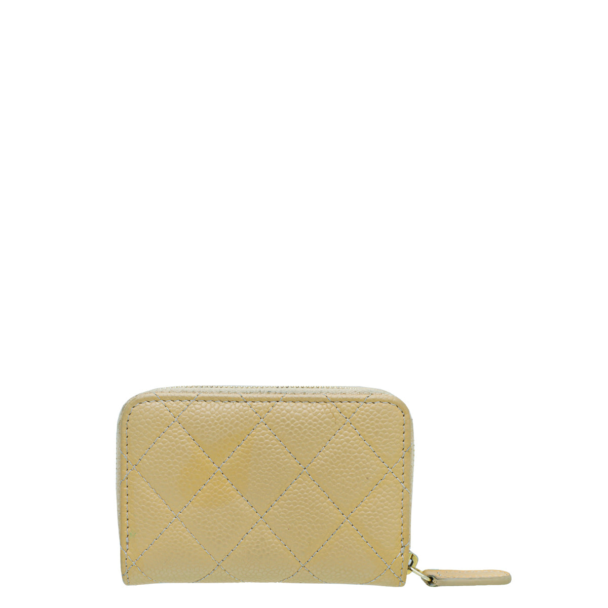 Chanel Beige Classic Zipped Coin Purse-Chanel-THE CLOSET