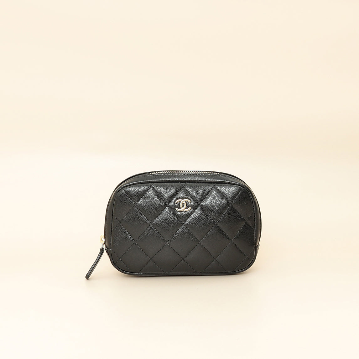 Chanel Black Curvy Cosmetic Small Pouch-Chanel-THE CLOSET