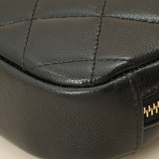 Chanel Black Curvy Cosmetic Small Pouch-Chanel-THE CLOSET