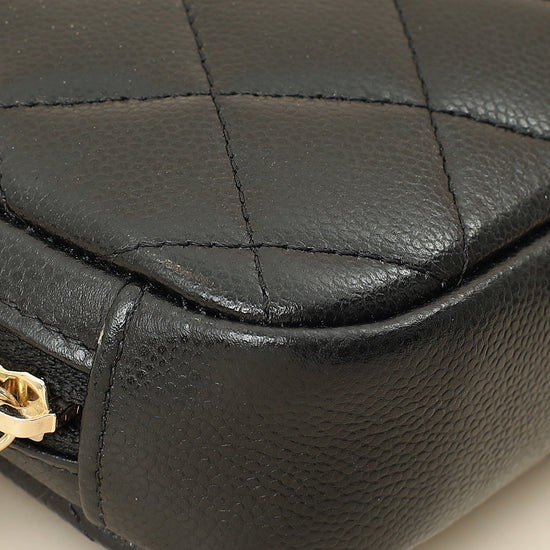 Chanel Black Curvy Cosmetic Small Pouch-Chanel-THE CLOSET