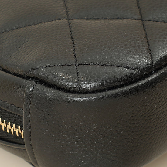 Chanel Black Curvy Cosmetic Small Pouch-Chanel-THE CLOSET