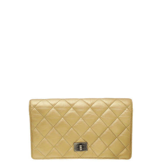 Chanel Gold Reissue Yen Aged Wallet