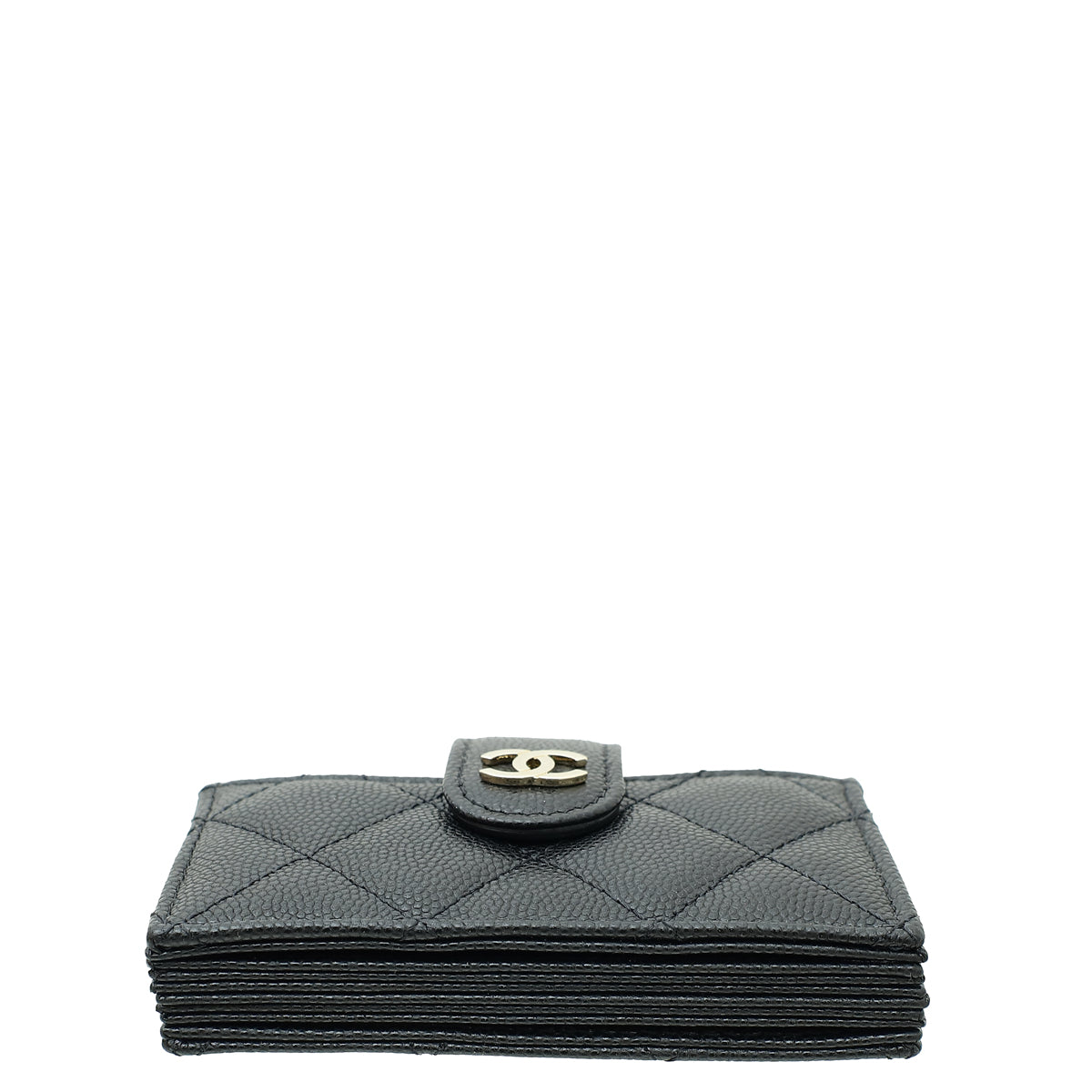 Chanel Black CC Classic 5 Gusset Card