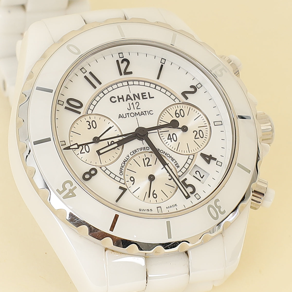Chanel Stainless Steel J12 Ceramic Chronograph 41mm Automatic Watch