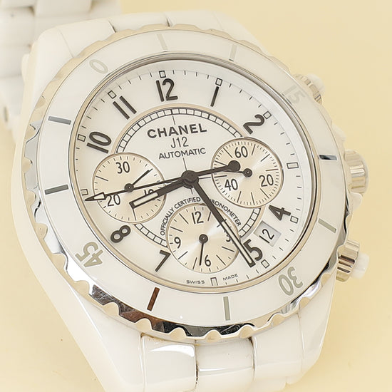 Chanel Stainless Steel J12 Ceramic Chronograph 41mm Automatic Watch