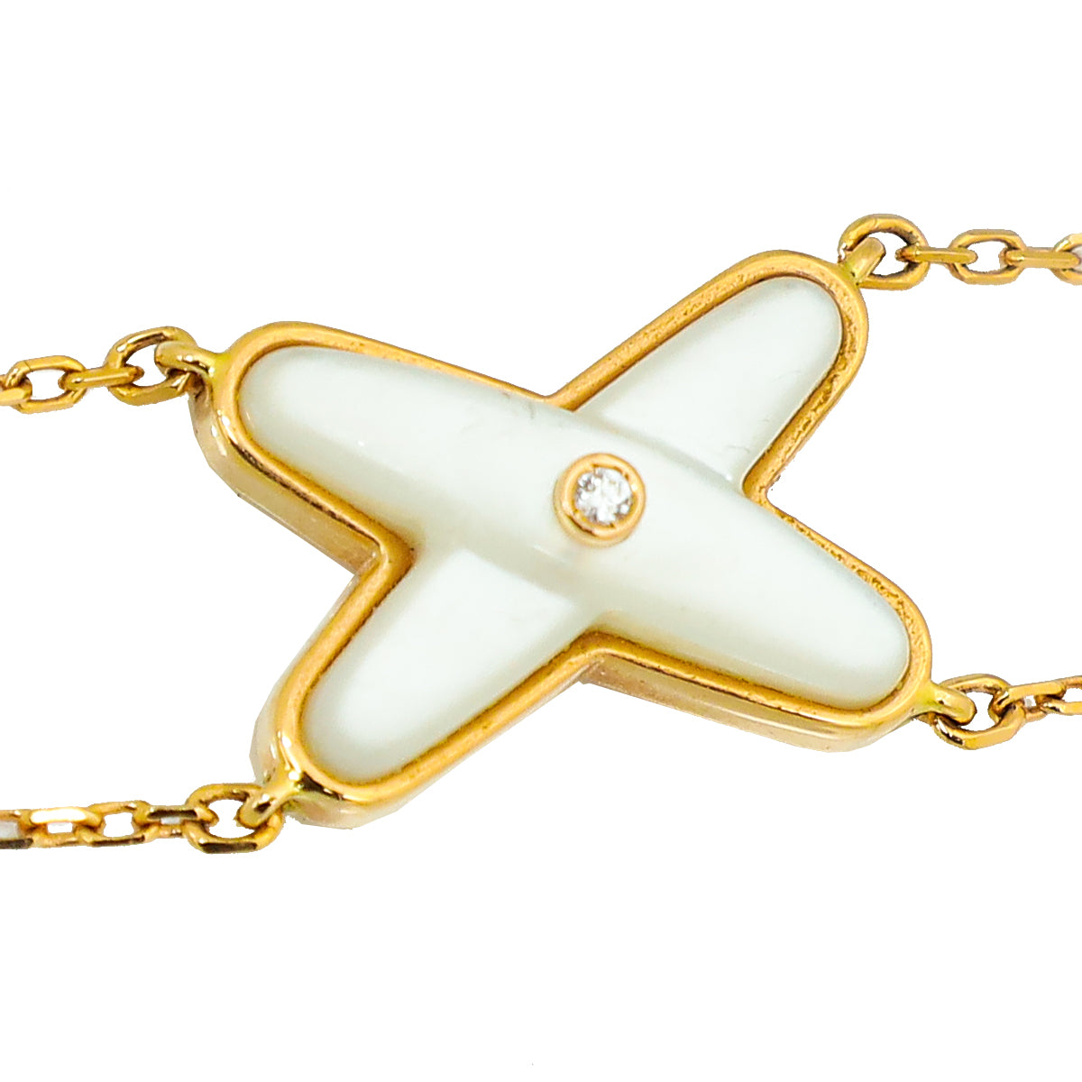 Chaumet 18K Rose Gold MOP 1 Diamond Jeux De Liens Bracelet-Chaumet-THE CLOSET