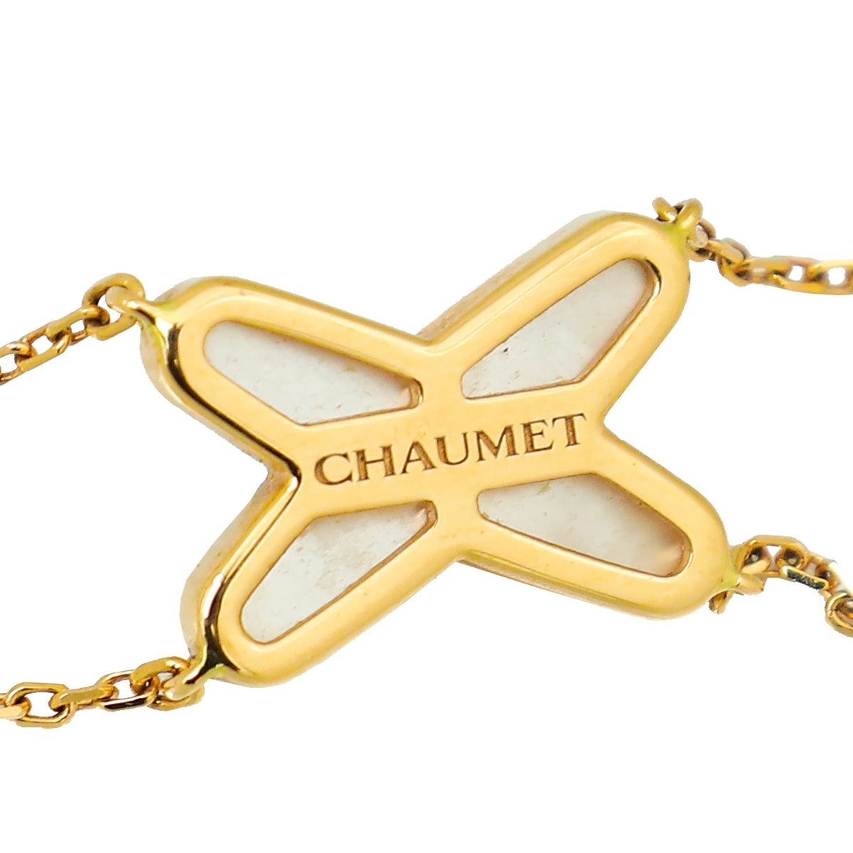 Chaumet 18K Rose Gold MOP 1 Diamond Jeux De Liens Bracelet