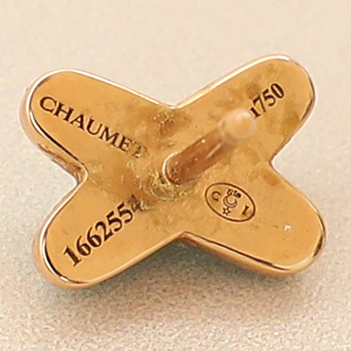 Chaumet 18K Rose Gold Jeux de Liens Diamond Turquoise Stud Earrings-Chaumet-THE CLOSET