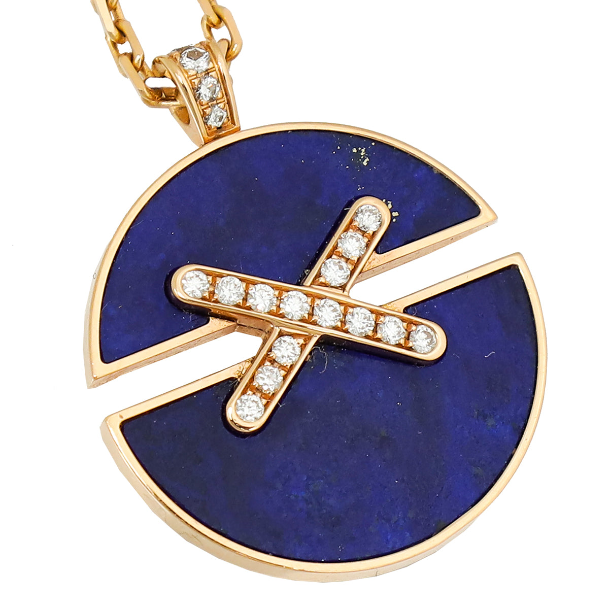 Chaumet 18K Rose Gold Diamonds Jeux de Liens Harmony Pendant Necklace-Chaumet-THE CLOSET