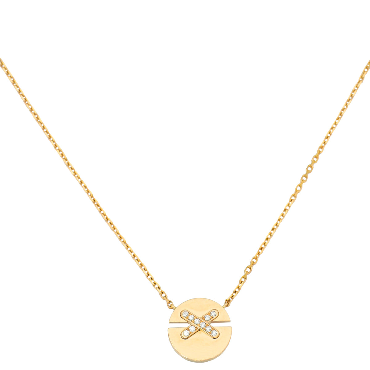 Chaumet 18K Rose Gold Diamond Jeux De Liens Harmony Small Pendant Necklace-Chaumet-THE CLOSET