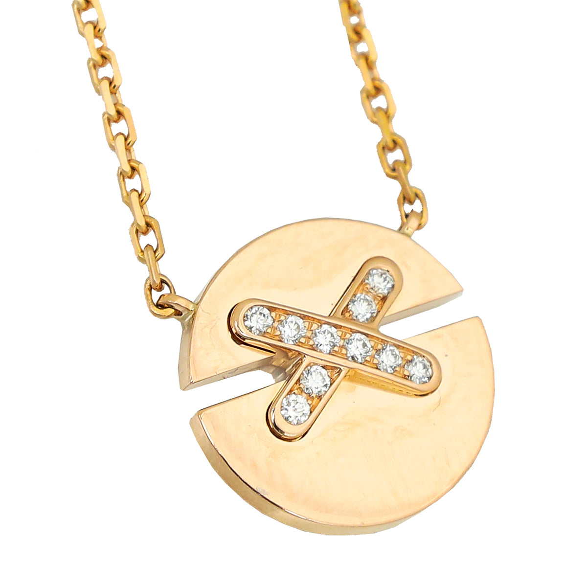 Chaumet 18K Rose Gold Diamond Jeux De Liens Harmony Small Pendant Necklace-Chaumet-THE CLOSET