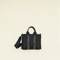 Chloe Black Nylon Woody Tote Small Bag