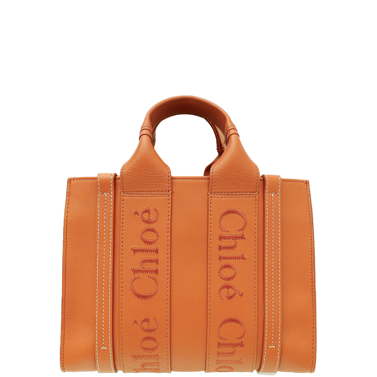 Chloe Caramel Woody Small Embroidered Tote Bag-Chloe-THE CLOSET