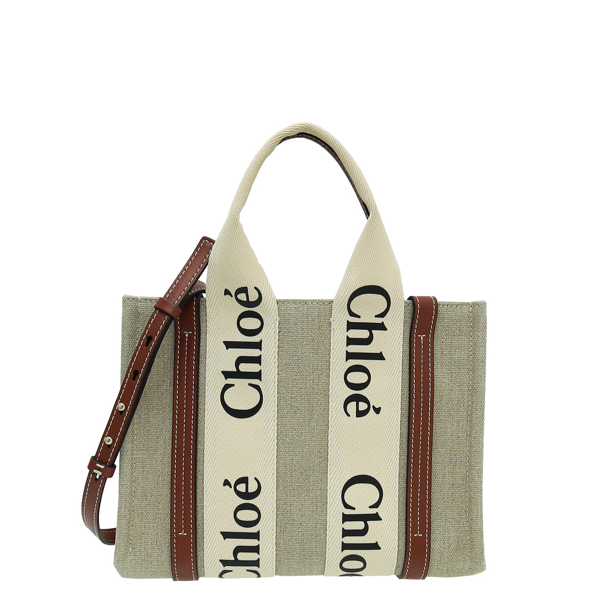 Chloe Bicolor Woody Small Tote Small Bag-Chloe-THE CLOSET