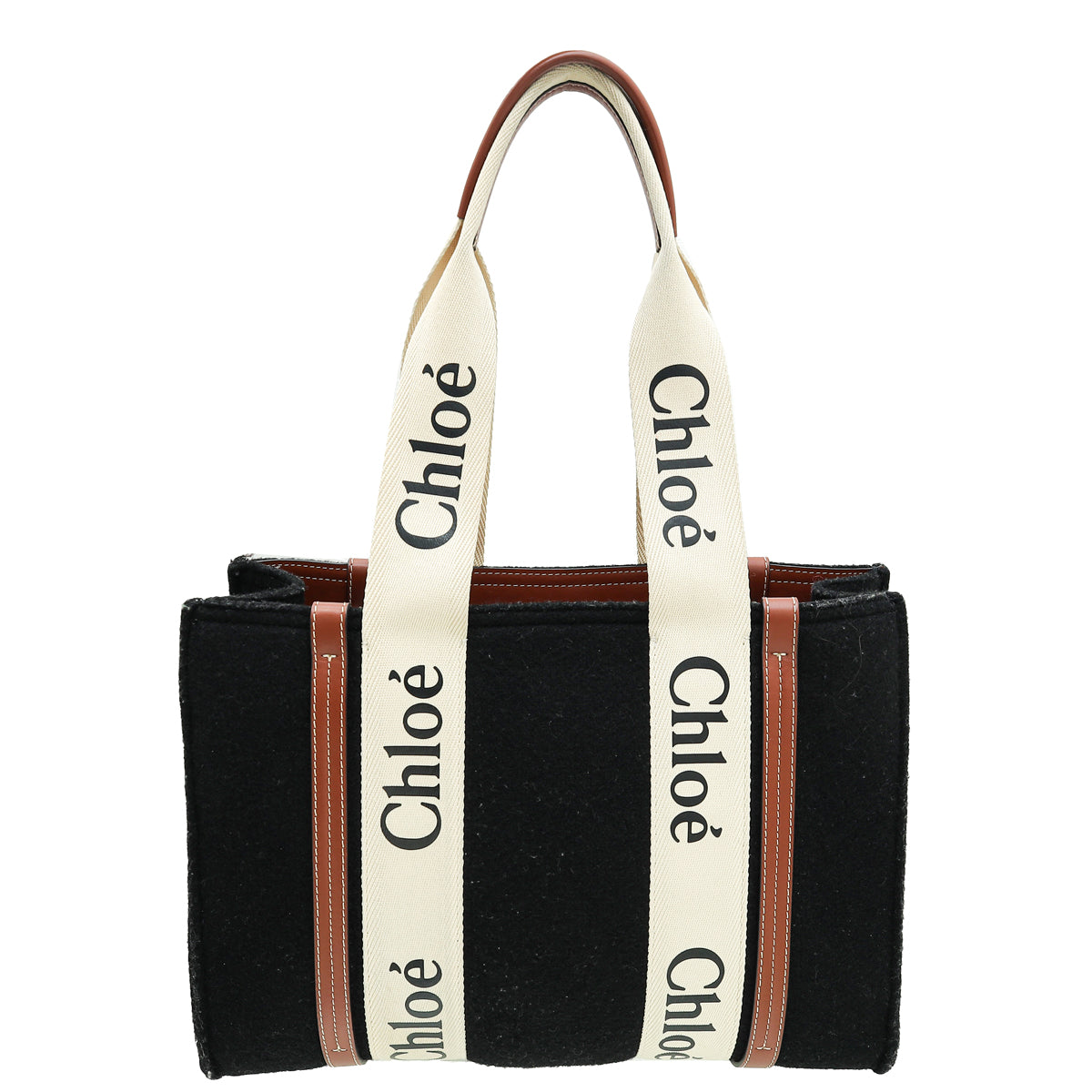 Chloe Bicolor Woody Tote Medium Bag-Chloe-THE CLOSET