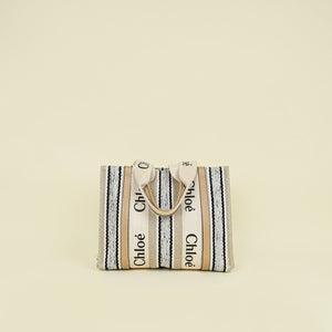 Chloe Bicolor Woody Tote Bag