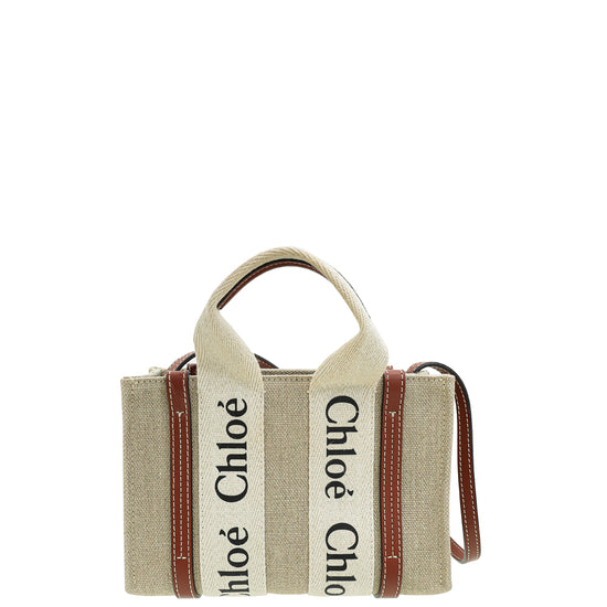 Chloe Bicolor Woody Mini Tote Bag