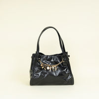 Chloe Black Logo Charms Tote Bag