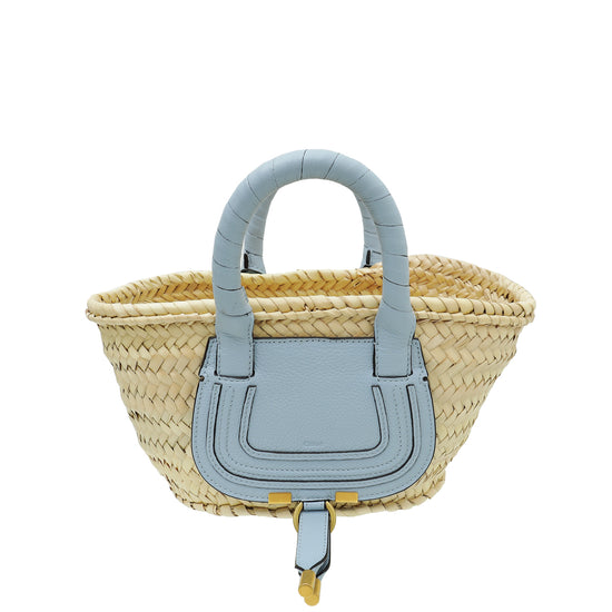 Chloe Grey Marcie Mini Basket Bag