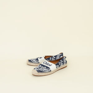 Chloe Bicolor Embroidered Piia Espadrille 38