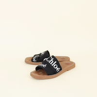 Chloe Black Woody Logo-print Sandals 39