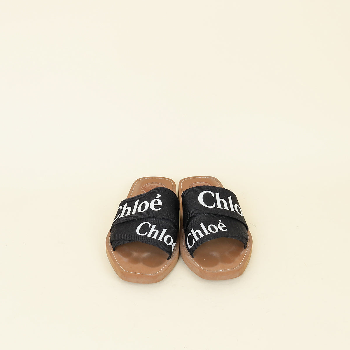 Chloe Black Woody Logo-print Sandals 39 – THE CLOSET