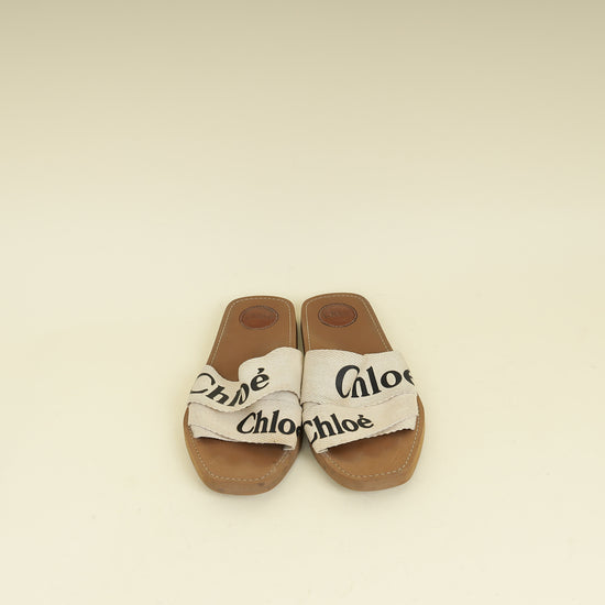Chloe Bicolor Woody Flat Mule 40