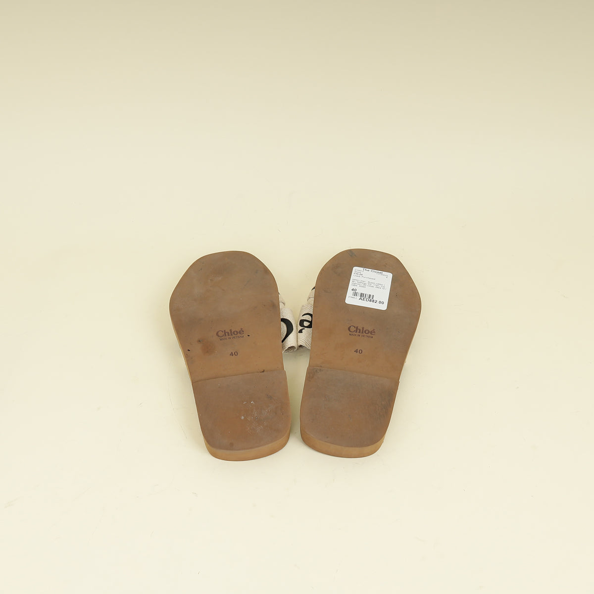 Chloe Bicolor Woody Flat Mule 40