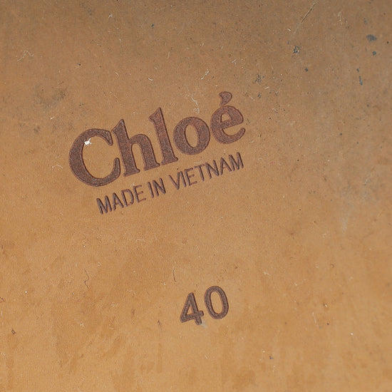 Chloe Bicolor Woody Flat Mule 40