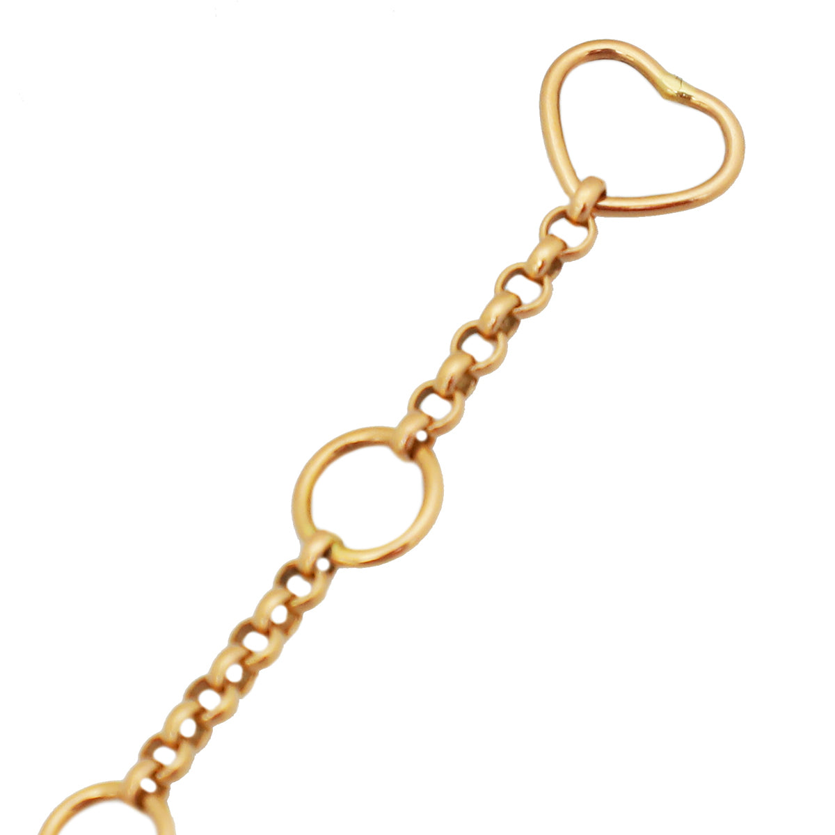 Chopard 18K Rose Gold Onyx Diamond Happy Hearts Bracelet