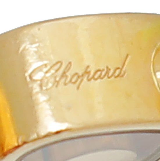 Chopard 18K Rose Gold MOP Diamond Happy Heart Bracelet