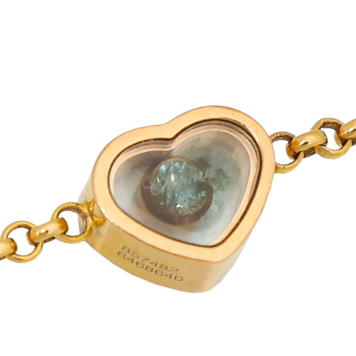 Chopard 18K Rose Gold Diamonds Happy Hearts Bracelet
