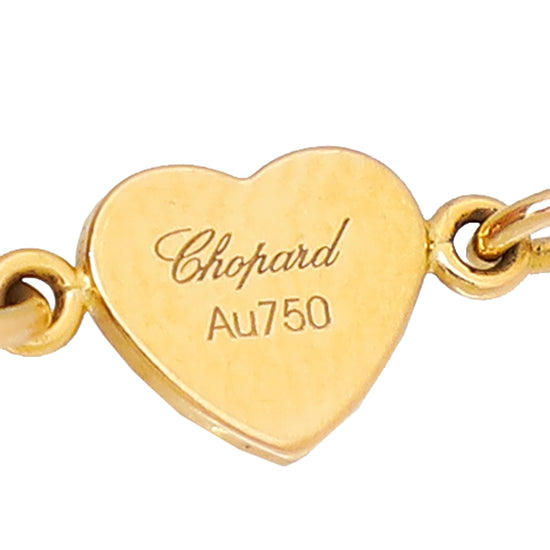 Chopard 18K Rose Gold Diamonds Happy Hearts Bracelet