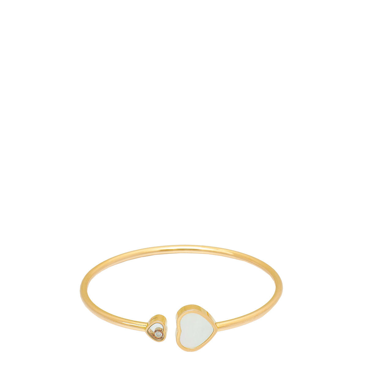 Chopard Ethical Rose Gold MOP Happy Hearts Bangle-Chopard-THE CLOSET