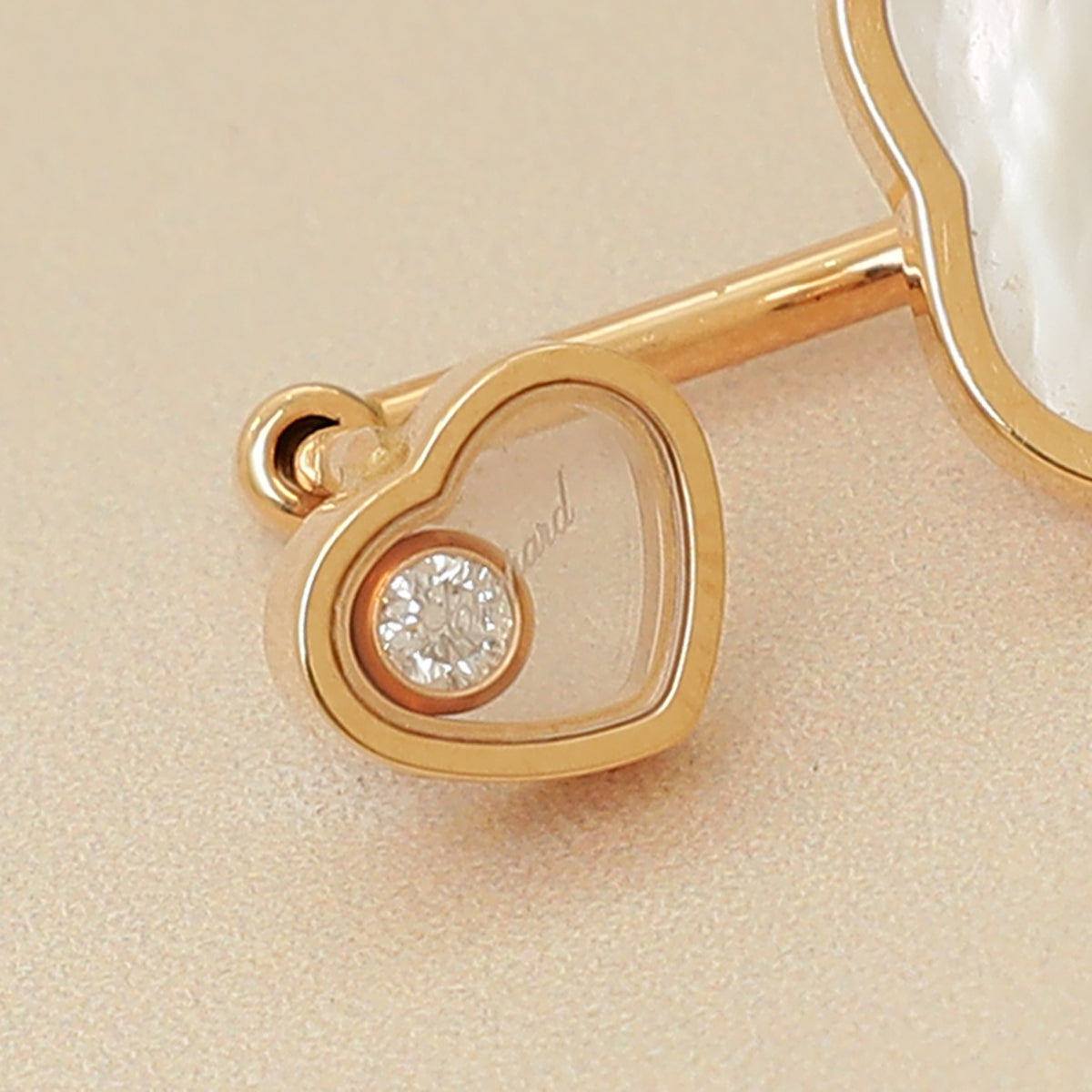 Chopard 18K Ethical Rose Gold Happy Hearts Earrings-Chopard-THE CLOSET