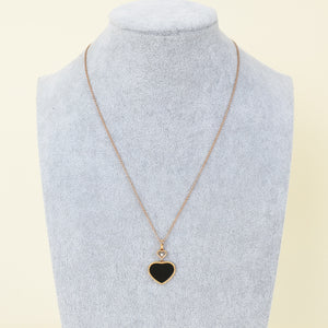 Chopard 18K Rose Gold Diamond Happy Hearts Necklace