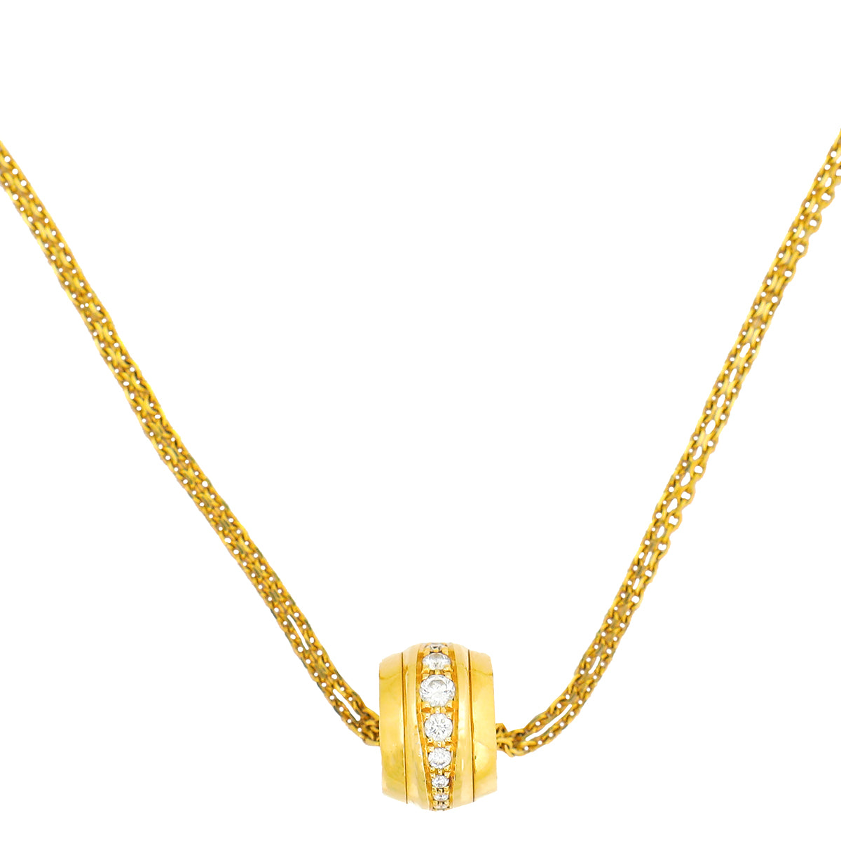 Chopard 18K Yellow Gold Diamond Double La Strada Necklace-Chopard-THE CLOSET