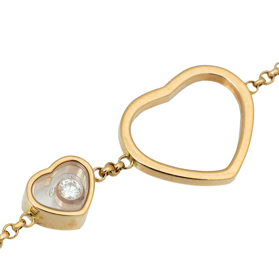 Chopard 18K Rose Gold Diamond Happy Hearts Sautoir Necklace
