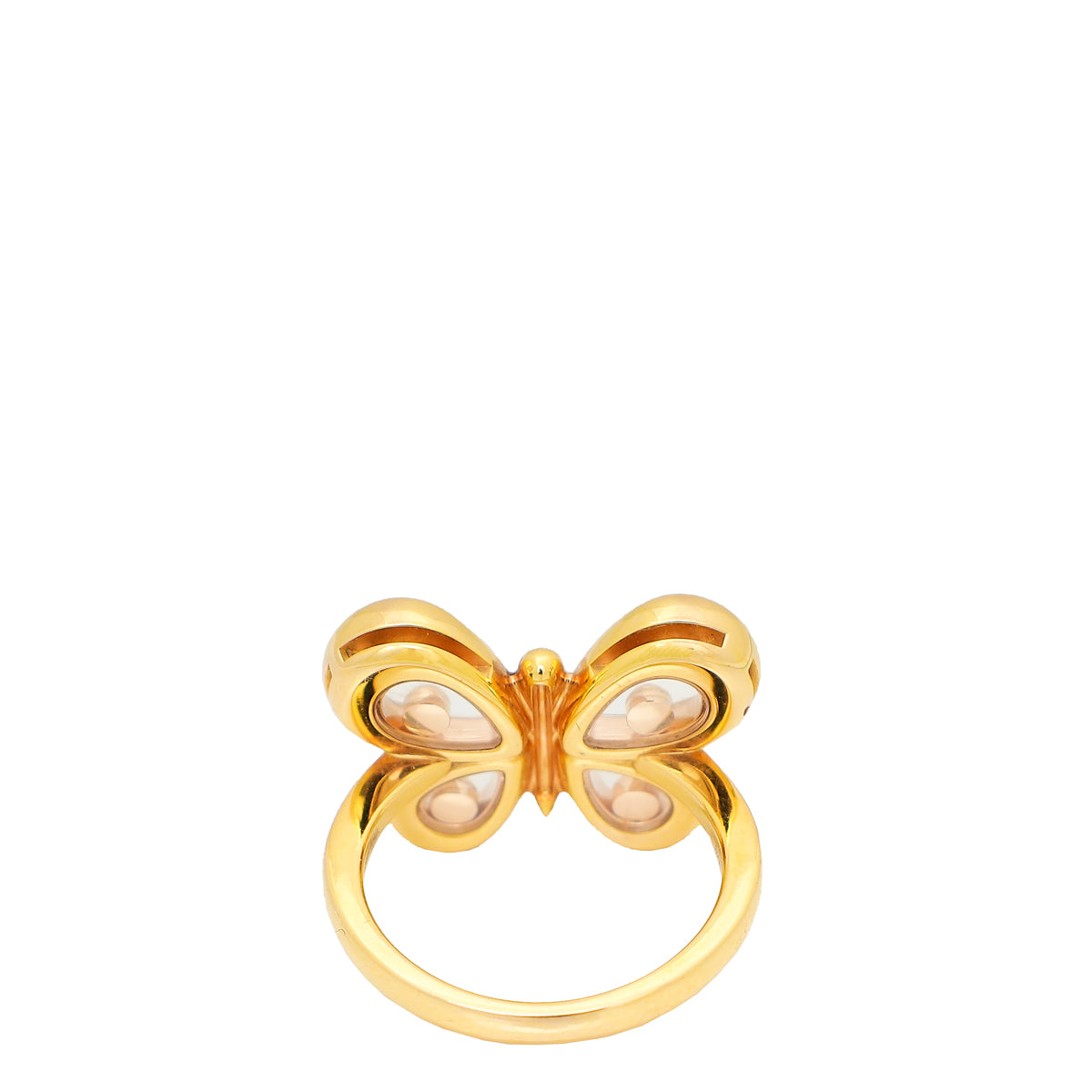 Chopard 18K Yellow Gold Diamond Happy Butterfly Ring 53-Chopard-THE CLOSET