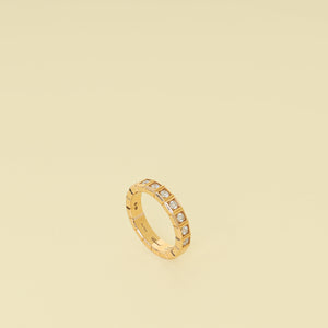 Chopard 18K Rose Gold Ice Cube Diamond Ring 52