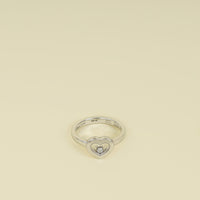 Chopard 18K White Gold Happy Diamond Heart Ring 52