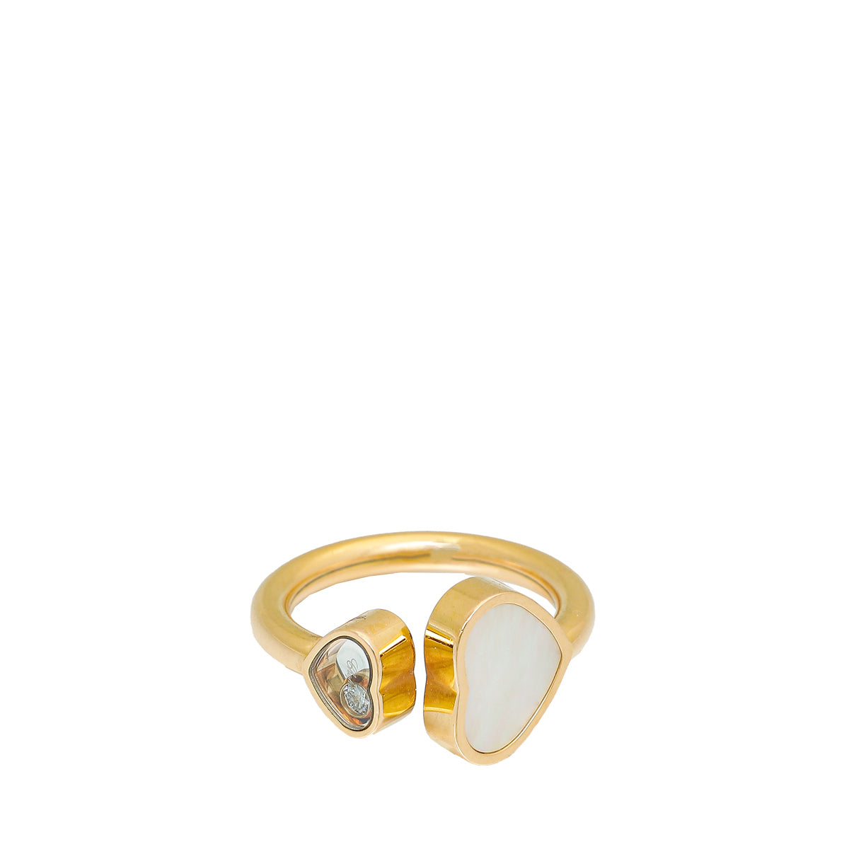 Chopard Ethical Rose Gold MOP Happy Hearts Ring-Chopard-THE CLOSET